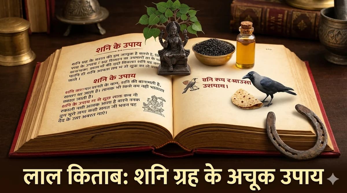 लाल किताब में शनि-उपाय: धीमी प्रगति, कर्म-शुद्धि और आने वाले 90 दिनों की व्यावहारिक दृष्टि